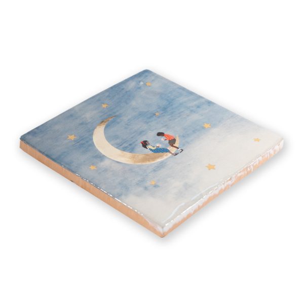 Little friends on the moon small 10x10cm - decoratie - Afbeelding 5
