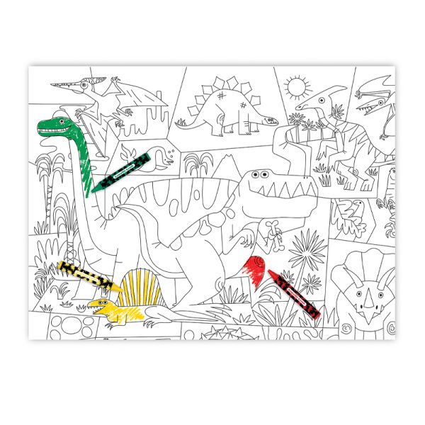 Coloring poster dino world – kleurposter - Afbeelding 2