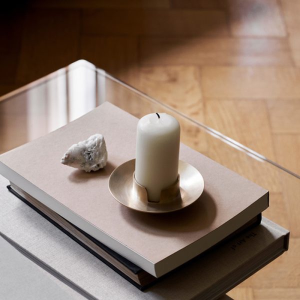 Block candle holder – kaarsenhouder – brass