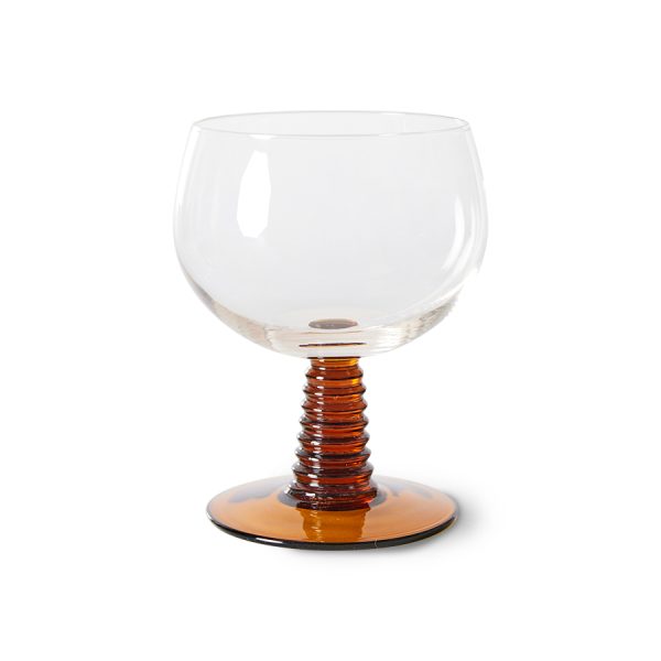Swirl wine glass low - wijnglas - ochre