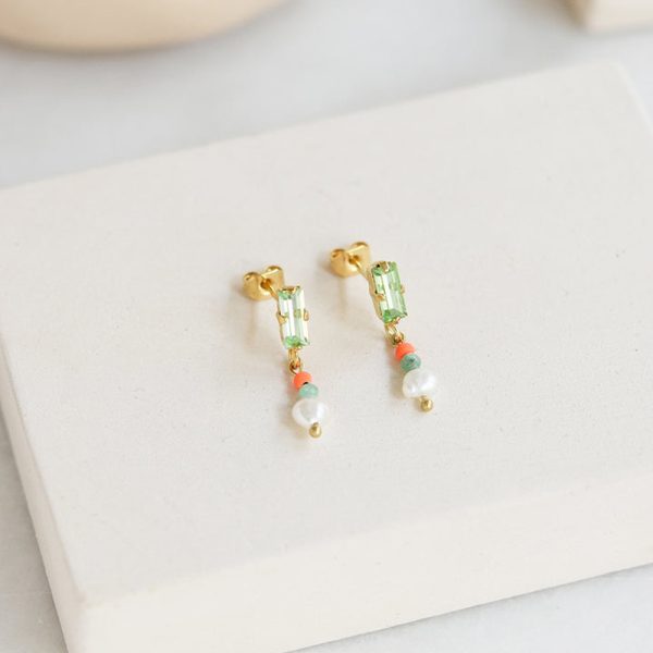 Clous esma strass L - oorbellen - vert d'eau - Afbeelding 2