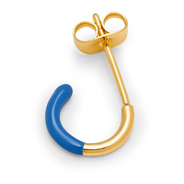Color hoop half dip – oorbel – blue - Afbeelding 3