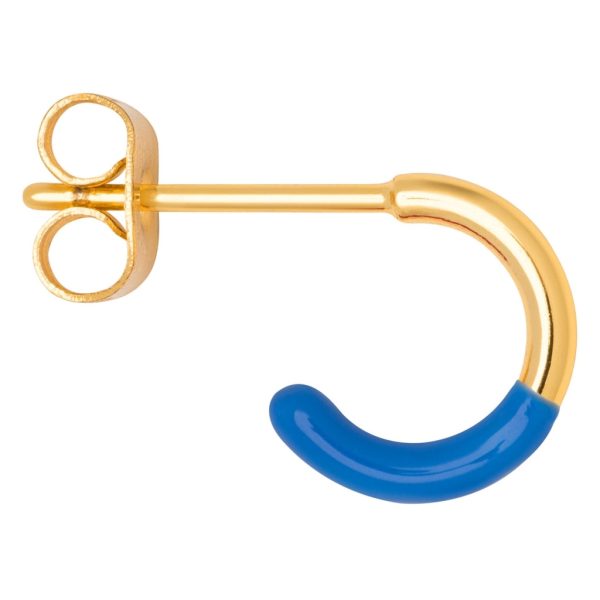 Color hoop half dip – oorbel – blue - Afbeelding 4