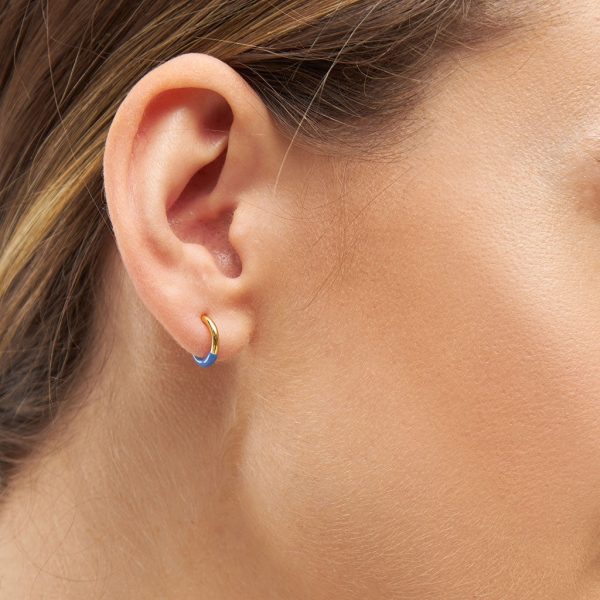 Color hoop half dip – oorbel – blue