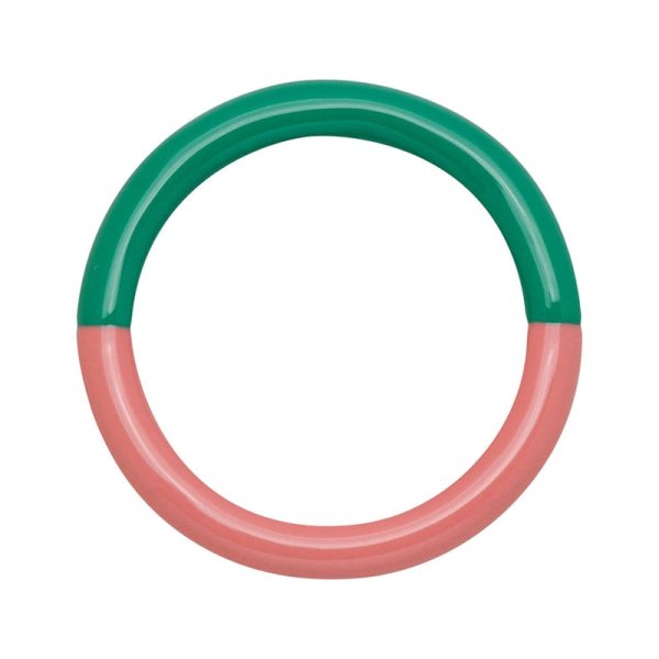 Double color size 55 - ring -  light green/burnt coral - Afbeelding 3