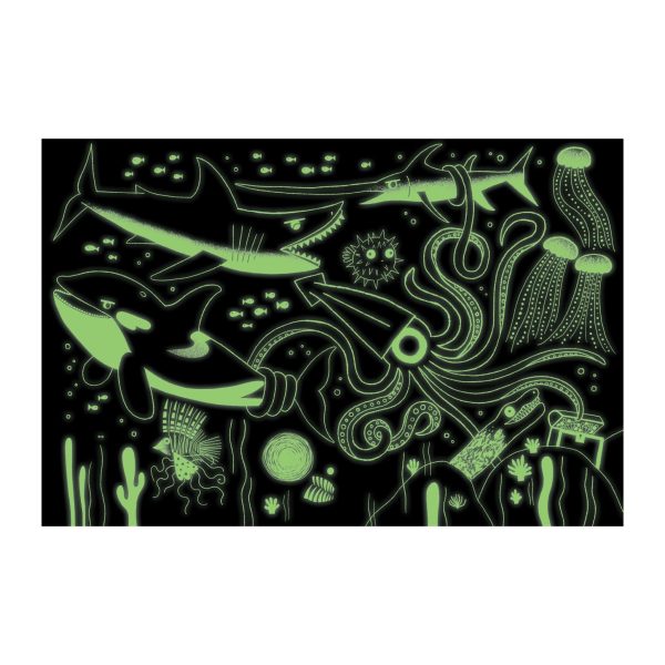 Ocean predators 100 piece glow in the dark puzzle - puzzel - Afbeelding 3