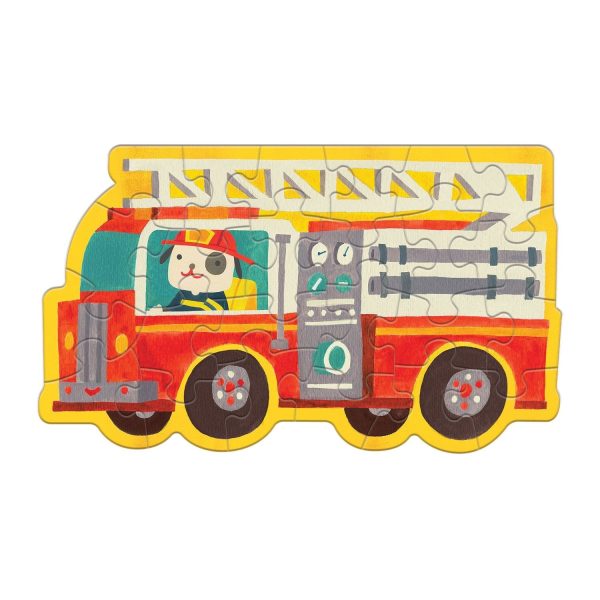 Firetruck shaped mini puzzle - puzzel - Afbeelding 2