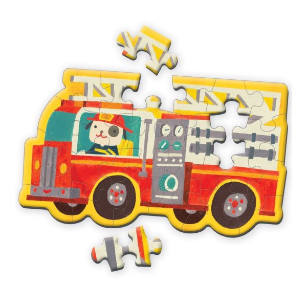 Firetruck shaped mini puzzle - puzzel - Afbeelding 3