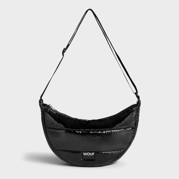 Black glossy crossbody bag - handtas - Afbeelding 2