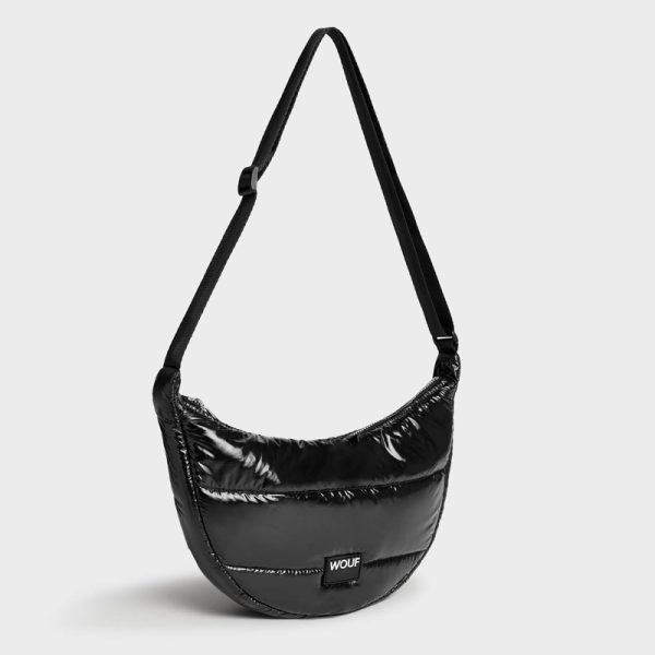 Black glossy crossbody bag - handtas - Afbeelding 3