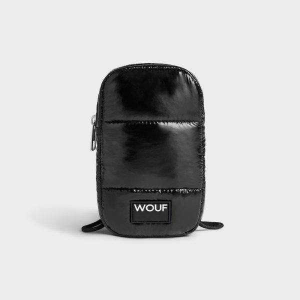Black glossy phone bag - handtas - Afbeelding 2