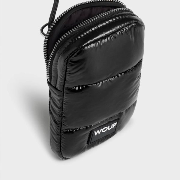 Black glossy phone bag - handtas - Afbeelding 3