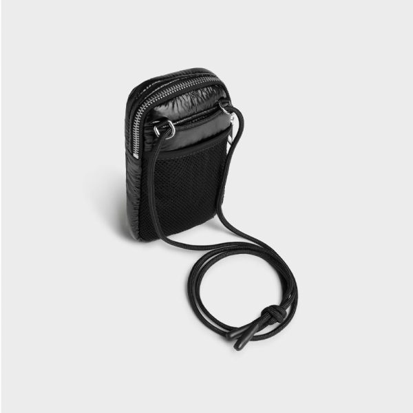 Black glossy phone bag - handtas - Afbeelding 5
