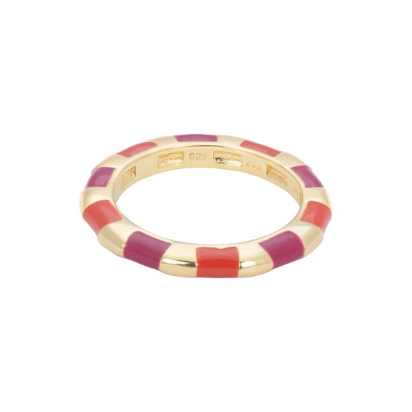 Fantasy stripe ring 18 – ring – goldplated