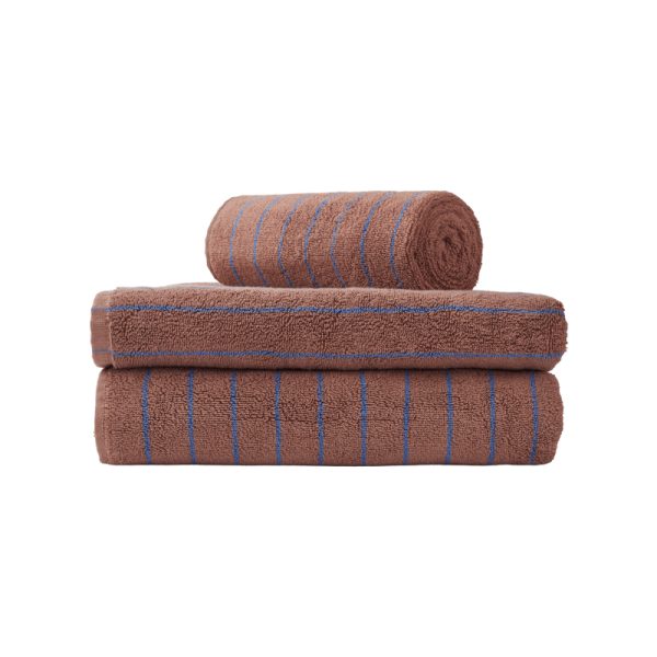 Naram towel 50x80cm – handdoek – camel/ultramarine blue - Afbeelding 2