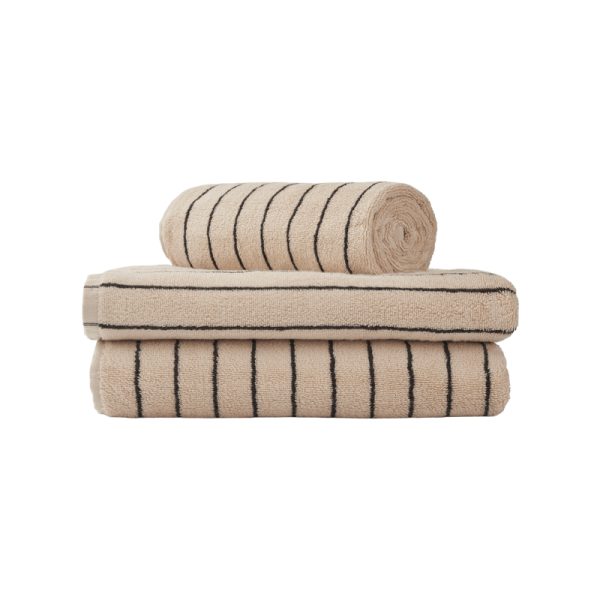 Naram towel 50x80cm – handdoek – creme/ink - Afbeelding 2