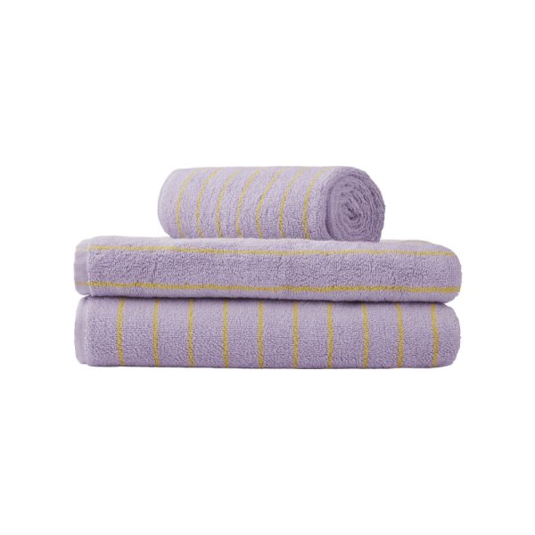 Naram towel 50x80cm – handdoek – lilac/yellow - Afbeelding 2