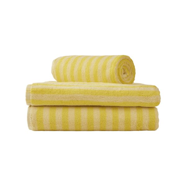 Naram towel 50x80cm - handdoek - pristine/neon yellow - Afbeelding 2