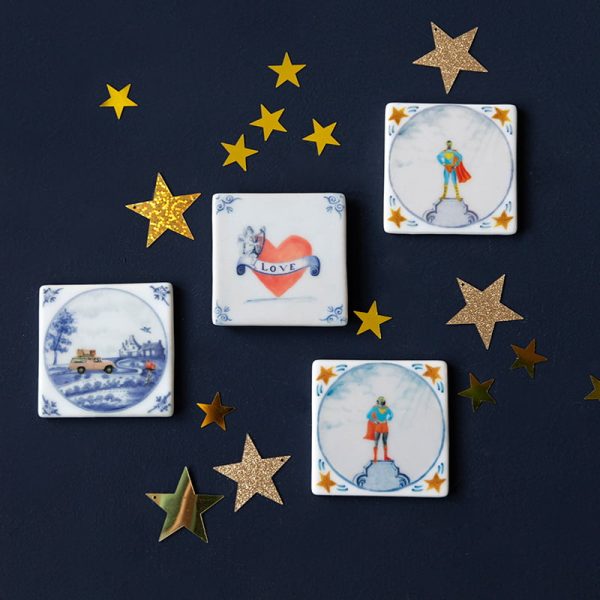 Superman mini 6x6cm - magneet - Afbeelding 2