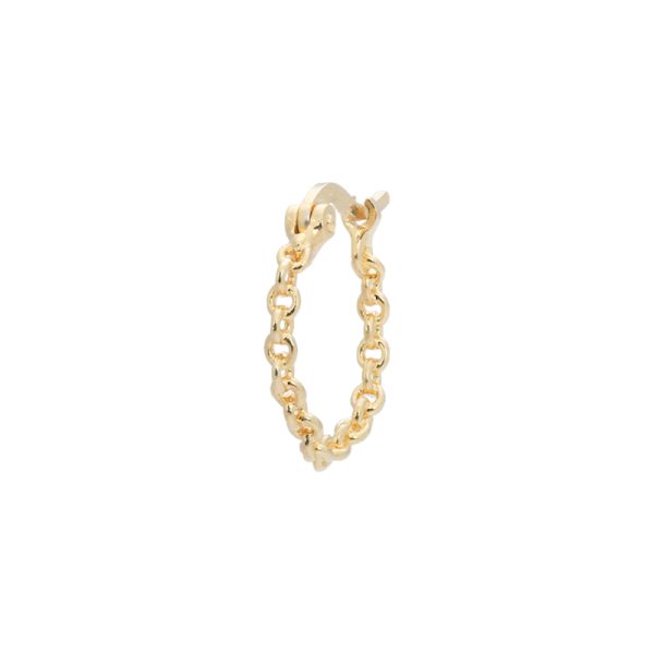 Single twine hoop earring - oorbel - goldplated