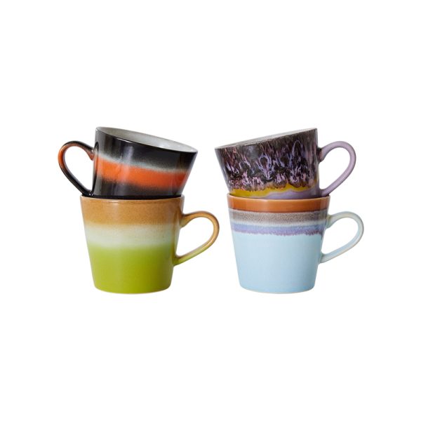 70s Ceramics cappuccino mugs – cappuccino mok – solid - Afbeelding 2