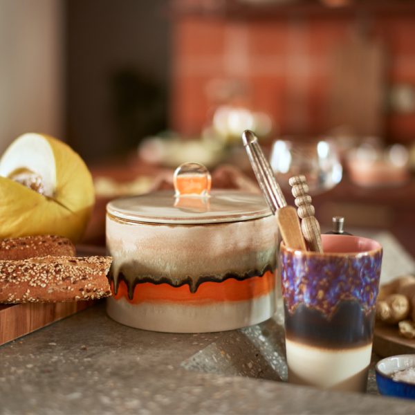 70s ceramics cookie jar - voorraadpot - burst