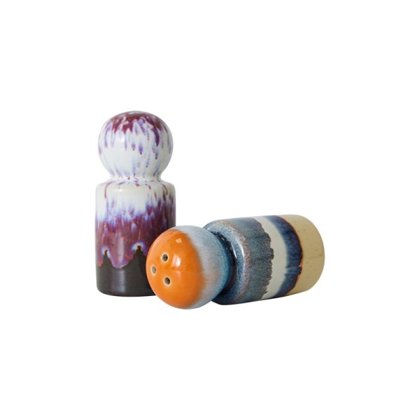 70s ceramics pepper & salt jar - peper en zoutvat - stargaze - Afbeelding 2