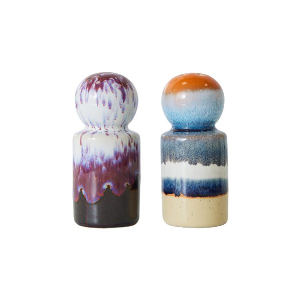 70s ceramics pepper & salt jar - peper en zoutvat - stargaze - Afbeelding 3