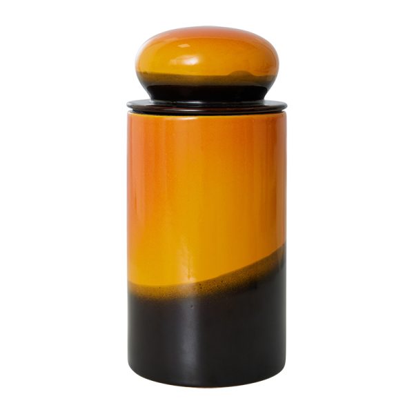 70s ceramics storage jar - voorraadpot - sunshine - Afbeelding 2