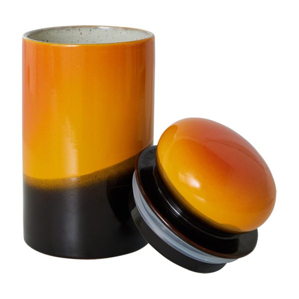 70s ceramics storage jar - voorraadpot - sunshine - Afbeelding 3