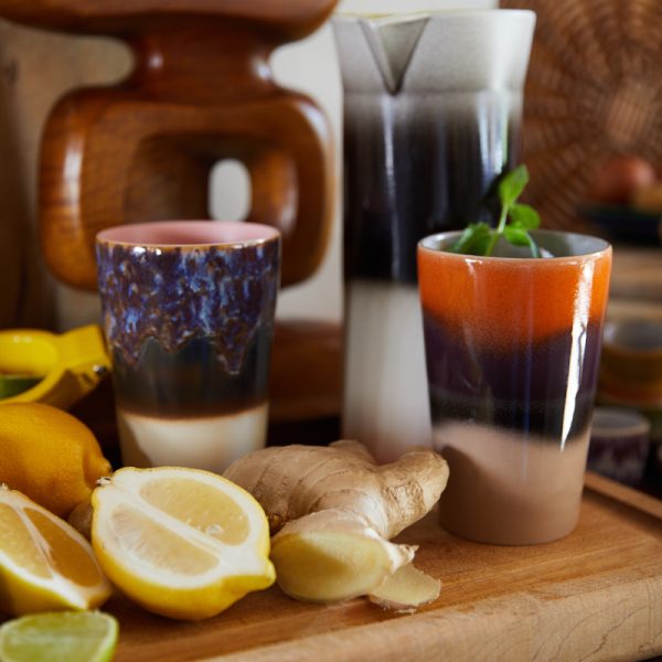 70s ceramics tea mugs - theebeker - dusk