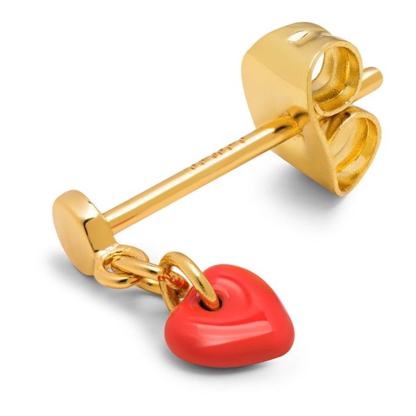 Topping short love u - oorbel - lipstick red - Afbeelding 3