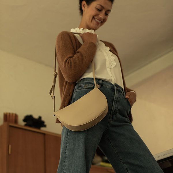 Farou half moon bag - handtas - sand