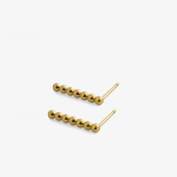 Bubbles stripe hanging small - oorbellen - gold - Afbeelding 2