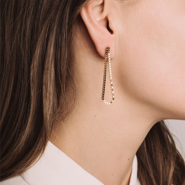 Earrings large loop glare – oorbellen – gold