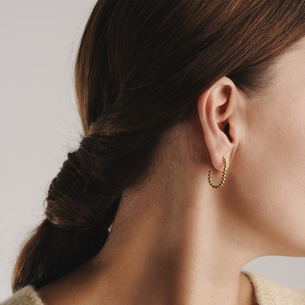 Earrings bubbles small link – oorbellen – gold