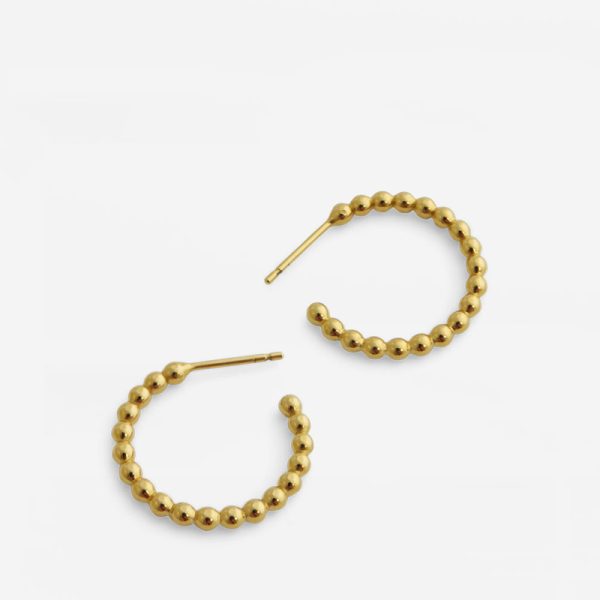 Round hoop bubbles - oorbellen - gold - Afbeelding 2