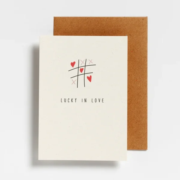 Lucky in love - wenskaart