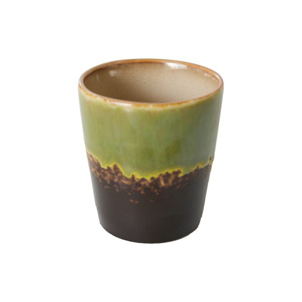 70s ceramics coffee mug – beker – algae - Afbeelding 2