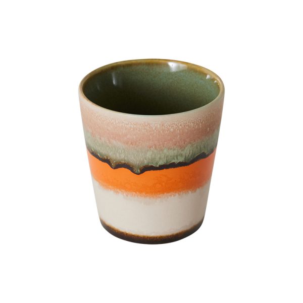 70s ceramics coffee mug – beker – burst - Afbeelding 2