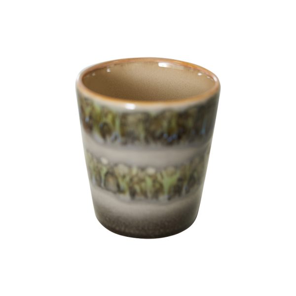 70s ceramics coffee mug – beker – fern - Afbeelding 2