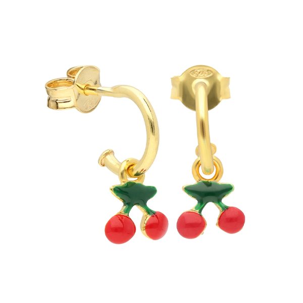 Cherry hoops – oorbellen