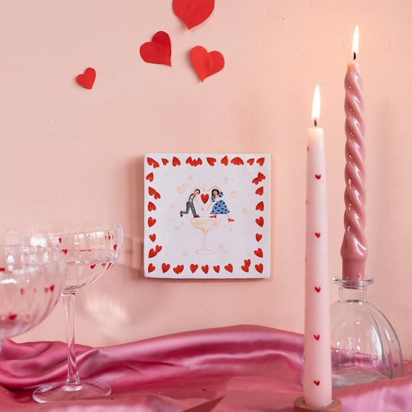 Cheers to love 10x10cm - tegel