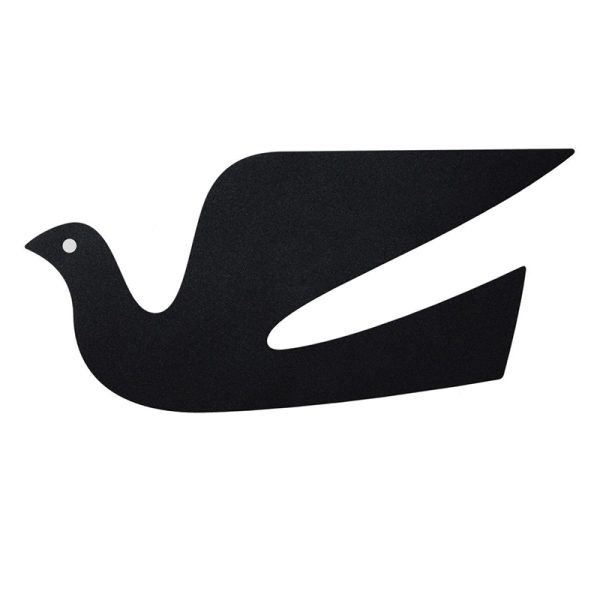 Metal wall relief dove - decoratie - black