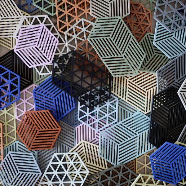 Triangles xl – potonderzetter – light terracotta - Afbeelding 4