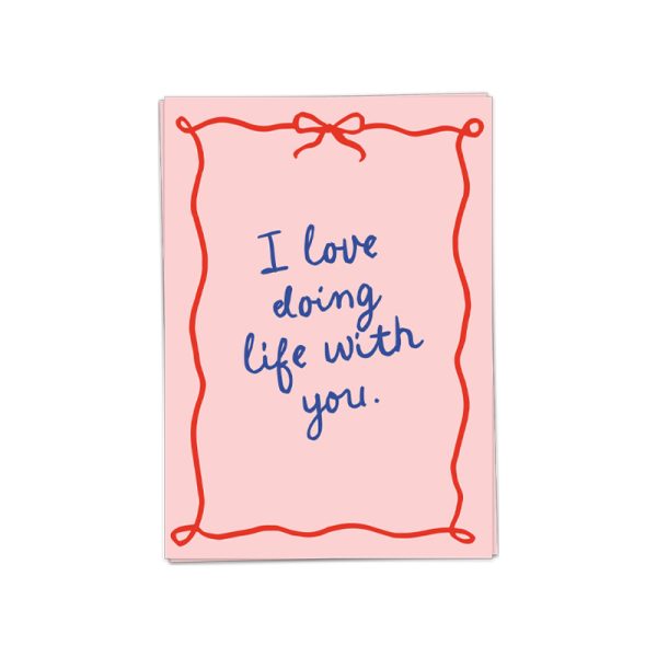 Doing life (ribbon version) - wenskaart
