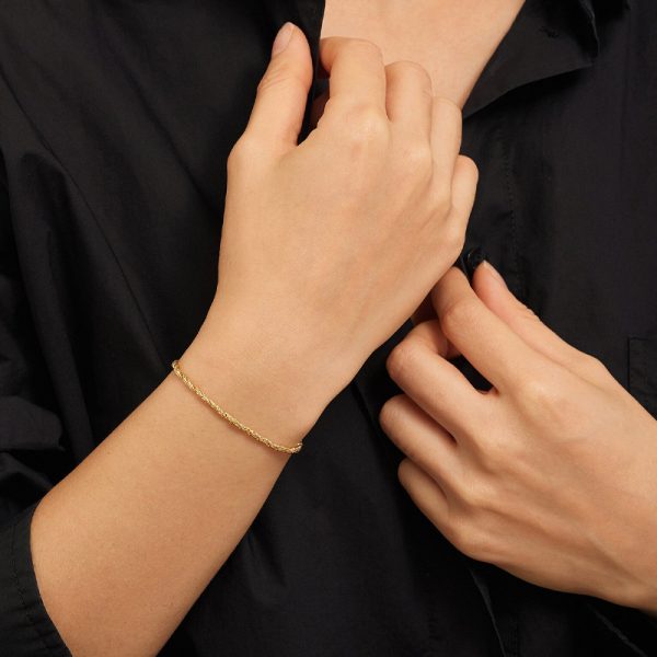 Mara rope chain - armband - gold - Afbeelding 2