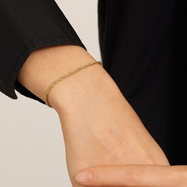 Mara rope chain - armband - gold