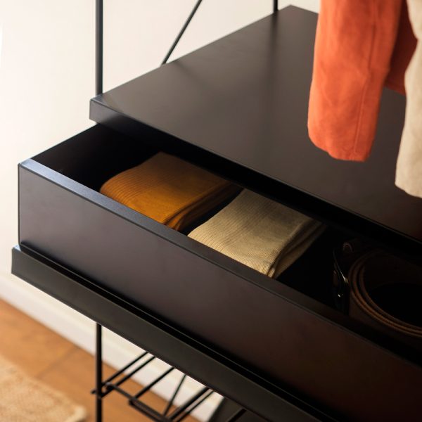 Tria shelving system dressing room – wandkast – black - Afbeelding 2