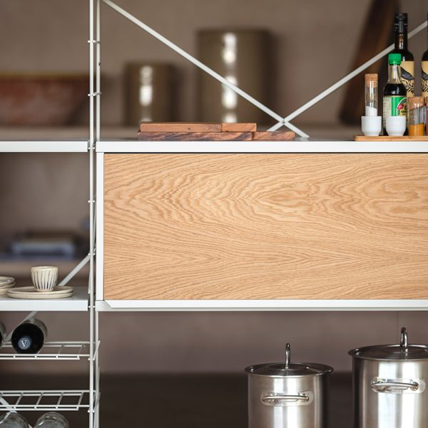 Tria shelving system kitchen – wandkast – white/oak - Afbeelding 2